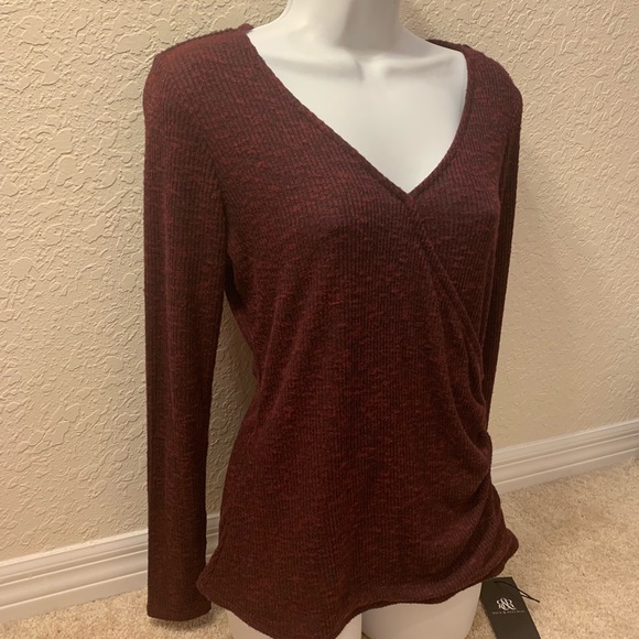 Rock & Republic Surplice Ruched Top - Picture 4 of 6